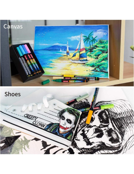 Lápiz de Pintura Acrílica ZEYAR 18 Colores Punta Extra Fina