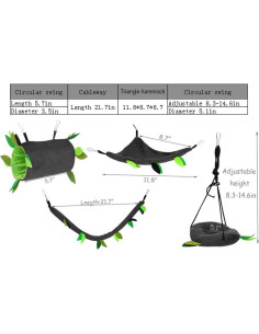 Hamaca para Hámster Hamiledyi 5PCS Cama Colgante Suave 2