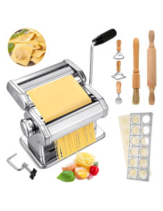 Set de Máquina de Hacer Pasta Hushee 8 Piezas Acero Inoxidable