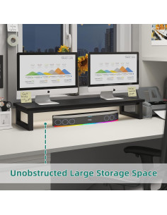 Soporte Doble para Monitor YAOHUOO 98 cm Negro, 45 kg 2