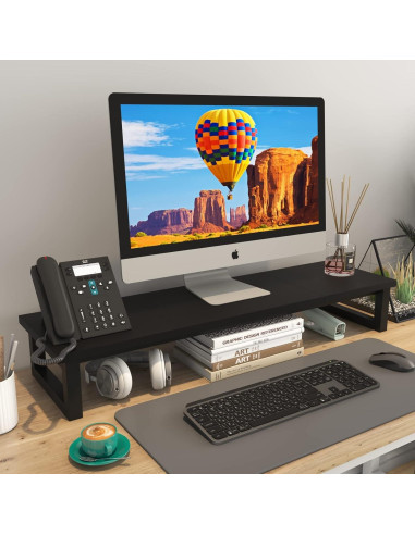 Soporte Doble para Monitor YAOHUOO 98 cm Negro, 45 kg