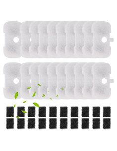 Filtros de Reemplazo SORON para Fuente de Agua Gatos 20 Pcs