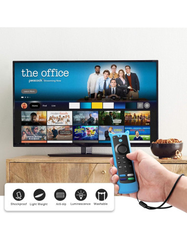 Funda de Control Remoto de Silicona OneBom 2 Pack Brilla en la Oscuridad Verde y Azul