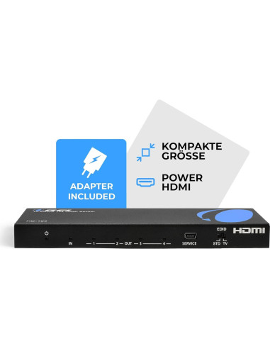 Divisor HDMI 1x4 OREI HD-104 4K@30Hz Compacto Plug & Play