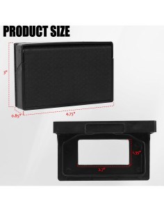 Placa Cubierta Salida Poder Exterior Calvana Negro 7.62cm 2