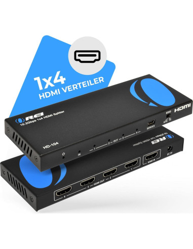 Divisor HDMI 1x4 OREI HD-104 4K@30Hz Compacto Plug & Play