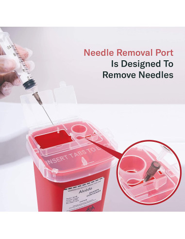 Contenedor de Puntas Alcedo 1QT para Agujas y Jeringas