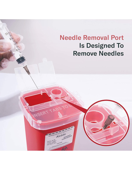 Contenedor de Puntas Alcedo 1QT para Agujas y Jeringas