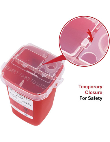 Contenedor de Puntas Alcedo 1QT para Agujas y Jeringas