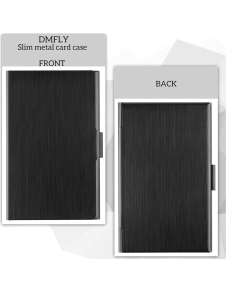 Funda de Tarjetas de Negocios DMFLY Acero Inoxidable Negro