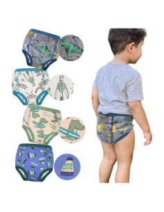 Ropa Interior Absorbente MooMoo Baby 2T Algodón Azul