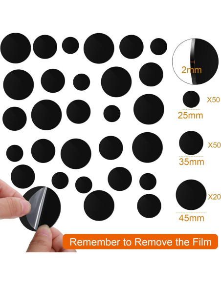 Yerliker 120 Pcs Bases Miniatura Acrílicas 25mm 35mm 45mm