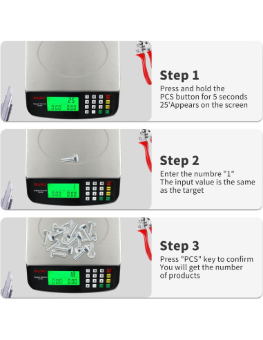 Escala de Cocina Digital Rujixu 30kg Acero Inoxidable LCD