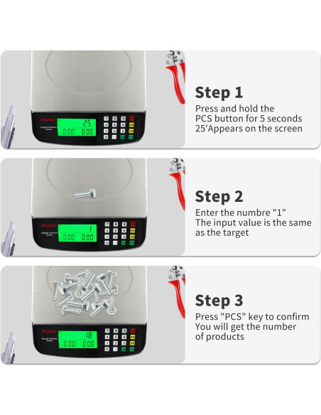Escala de Cocina Digital Rujixu 30kg Acero Inoxidable LCD