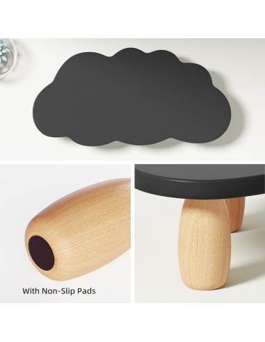 Soporte para Monitor AFOOYO de Madera Nube Negro - Organizador Multiusos