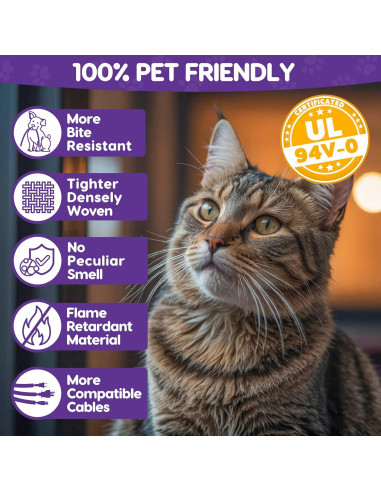 Protector de Cable Flexible 2.0m Negro - UO-Single Cord Protector