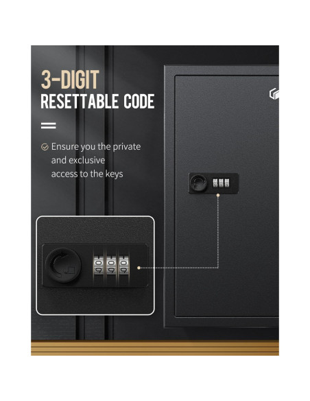 Armario de Llaves Uniclife 40 Posiciones con Cerradura Combinada