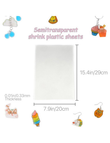 Hoja Termocontraíble A4 SUEIANNMN 10 PCS Semitransparente