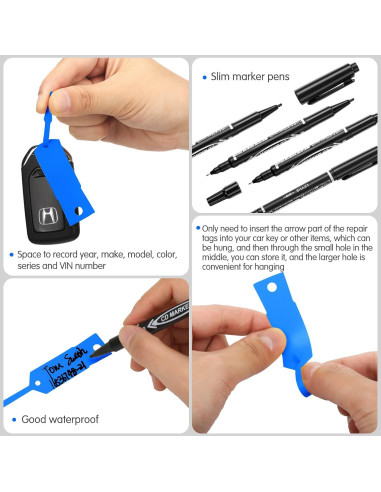 Etiquetas de Llave de Coche Woanger 2000 Piezas Azul