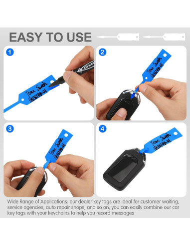 Etiquetas de Llave de Coche Woanger 2000 Piezas Azul