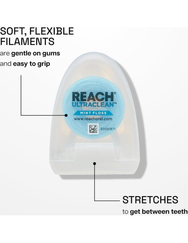 Hilo Dental Encerado REACH Ultraclean Menta 27.43 m