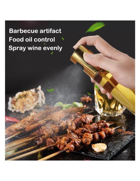 Pulverizador de Aceite de Cocina AKOAK 100ml Oro Vidrio