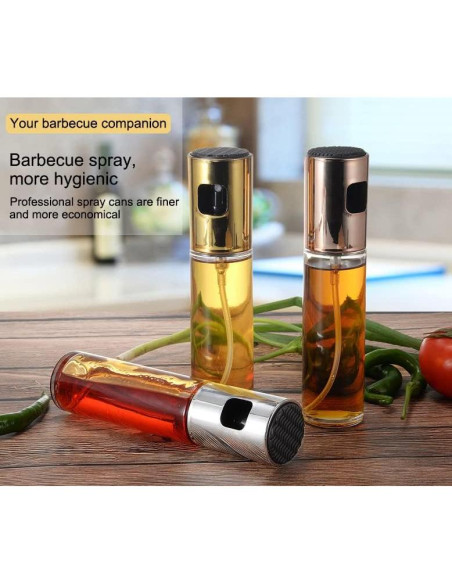 Pulverizador de Aceite de Cocina AKOAK 100ml Oro Vidrio
