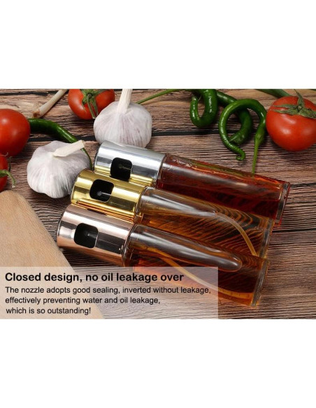 Pulverizador de Aceite de Cocina AKOAK 100ml Oro Vidrio