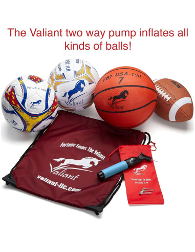 Bomba de Aire Portátil Valiant Doble Acción para Balones