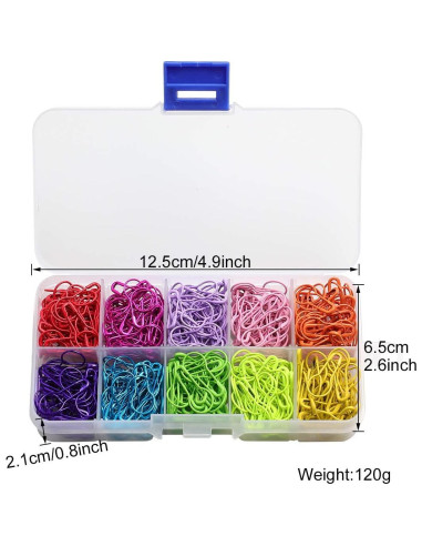 Marcadores de Puntos de Tejido LERFEY 500pcs Metal Coloridos
