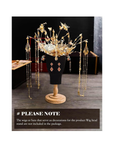 Cabeza de Maniquí Negra CHADWICK para Pelucas y Sombreros 38 cm 2