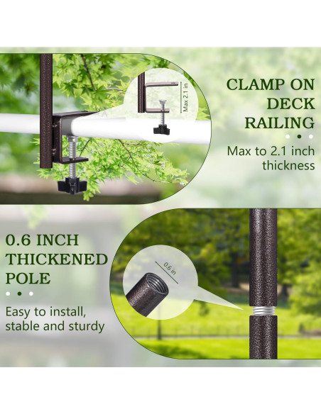 Polo de Comedero para Aves YINGYM con Ganchos y Tazón de Agua