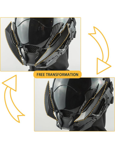 Casco de Máscara Punk Gótica Ajustable para Adultos - FDS847FRS5