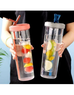 Botella de Agua Deportiva LFRNZS 30oz Rosa con Infusor 2