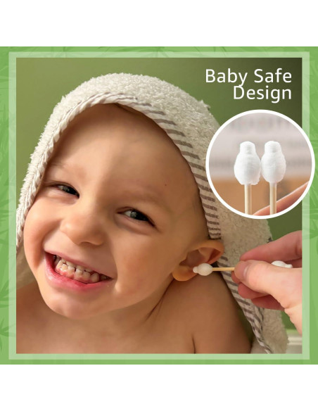 Bastones de Algodón de Bambú BIKO 200 Unidades Hipoalergénicos