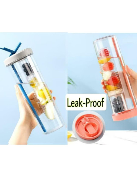 Botella de Agua Deportiva LFRNZS 30oz Rosa con Infusor