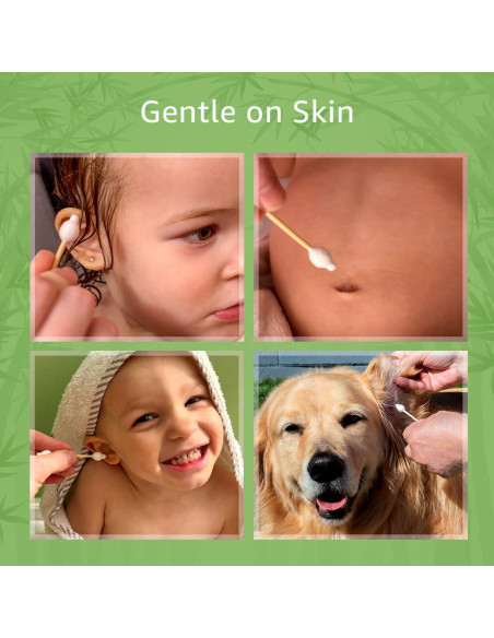 Bastones de Algodón de Bambú BIKO 200 Unidades Hipoalergénicos