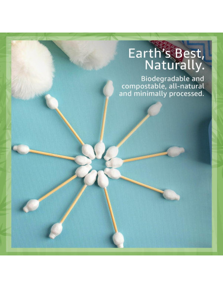 Bastones de Algodón de Bambú BIKO 200 Unidades Hipoalergénicos