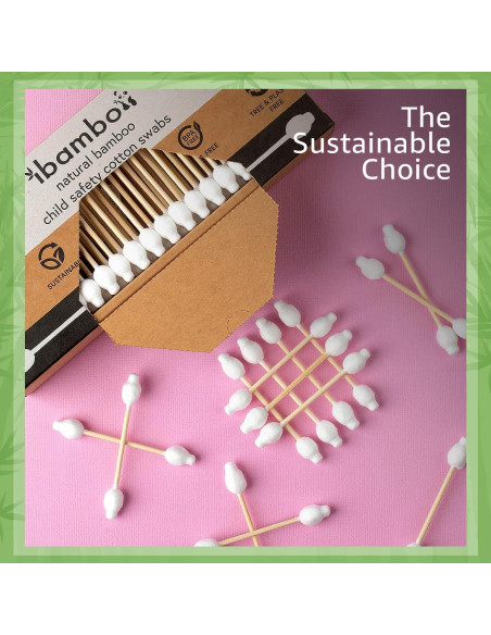 Bastones de Algodón de Bambú BIKO 200 Unidades Hipoalergénicos