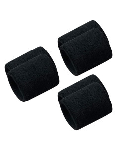 Banda de Muñeca Oureamod Negra 3 Paquete para Deportes