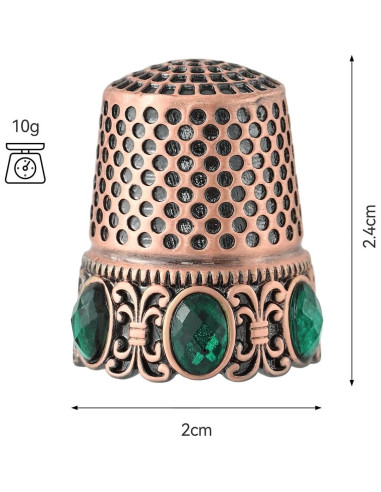 Dedal Vintage Cobre Rojo Flrhsjx para Coser y Manualidades