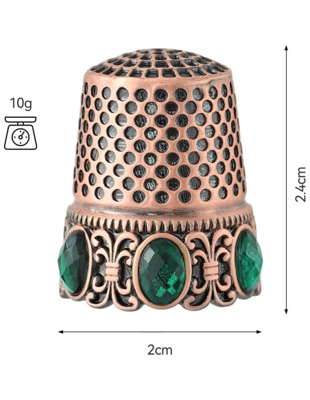 Dedal Vintage Cobre Rojo Flrhsjx para Coser y Manualidades