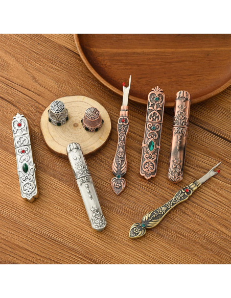 Dedal Vintage Cobre Rojo Flrhsjx para Coser y Manualidades