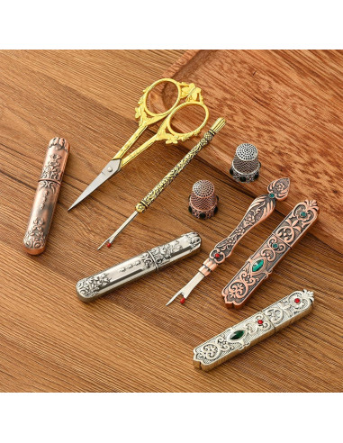 Dedal Vintage Cobre Rojo Flrhsjx para Coser y Manualidades