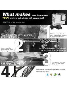 Funda Impermeable FitStill para Go Pro Hero 4K hasta 45M 2