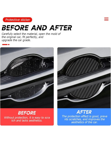 4 Calcomanías para Manijas de Puerta BELOMI - Protección TPU