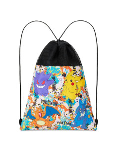 Mochila de Cuerda Pokemon Pikachu para Niños 43.9x35.6cm