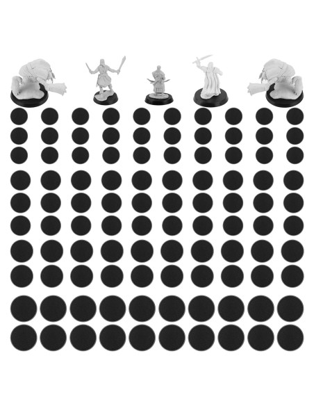 100 Piezas Bases de Acrílico para Miniaturas 25-40mm DisplayMore