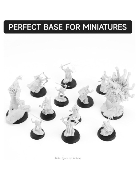 100 Piezas Bases de Acrílico para Miniaturas 25-40mm DisplayMore