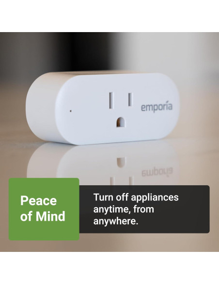 Enchufe Inteligente Emporia 15A con Monitor de Energía y WiFi